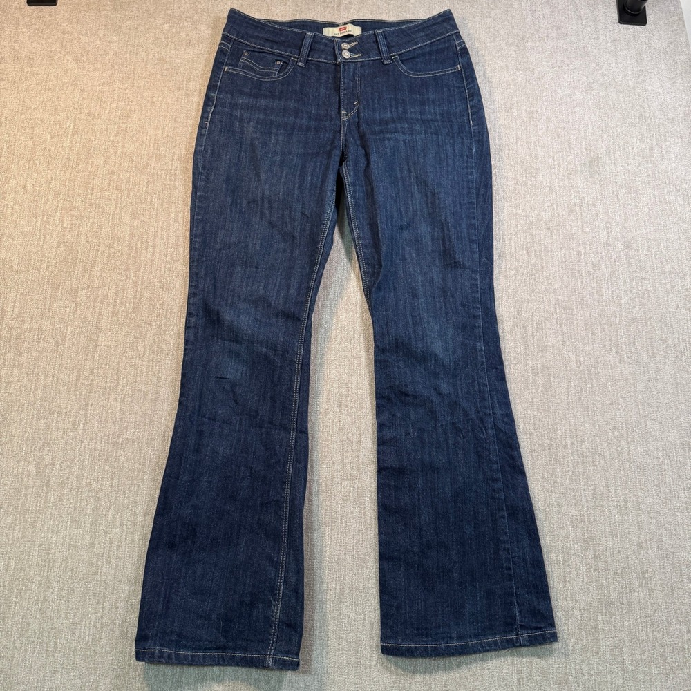 Levis 526 Slender Bootcut Jeans Womens 28x30 Dark Wash Blue Denim Flap Pocket